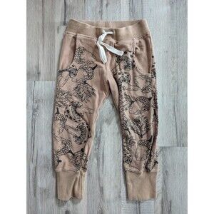 4/5 YR Little Pilgrin Mushroom Acorn Brown Sweatpants (K4)